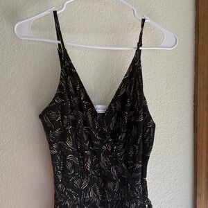 Kaileigh Black and Tan Romper